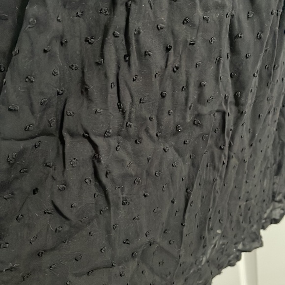 Textured Black Dress Fabric Dots Lace Adjustable Spaghetti Straps Scoop Neck XS - Picture 3 of 6